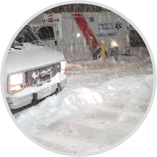 Parking Lot Snow Removal during Snow Storm